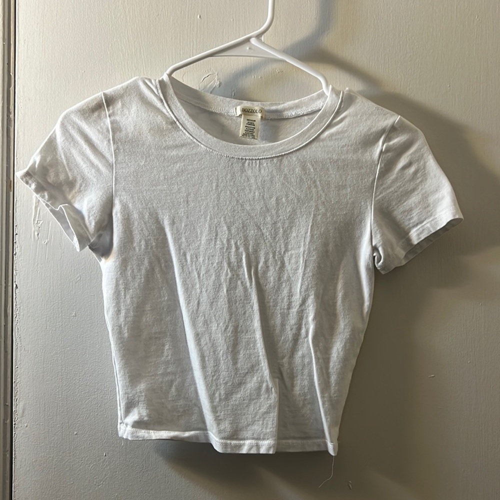 BOZZOLO WHITE CROP TOP SIZE M